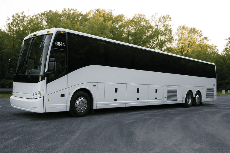 exterior of Charter Bus Rental Orland Park coach bus